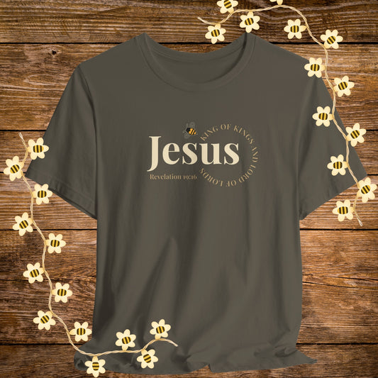 "Army Jesus – King of Kings Christian Shirt – Revelation 19:16 Bible Scripture Tee."