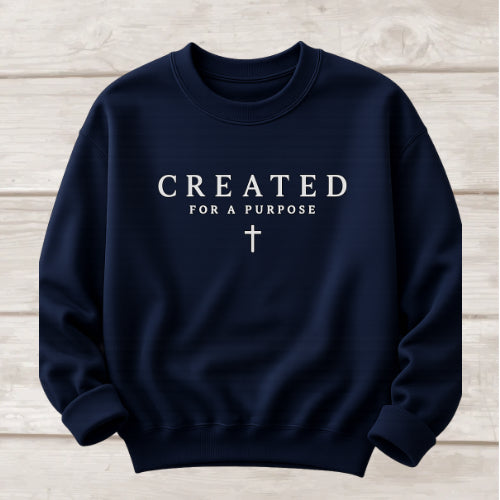 Created | For A Purpose Crewneck | Embroidered
