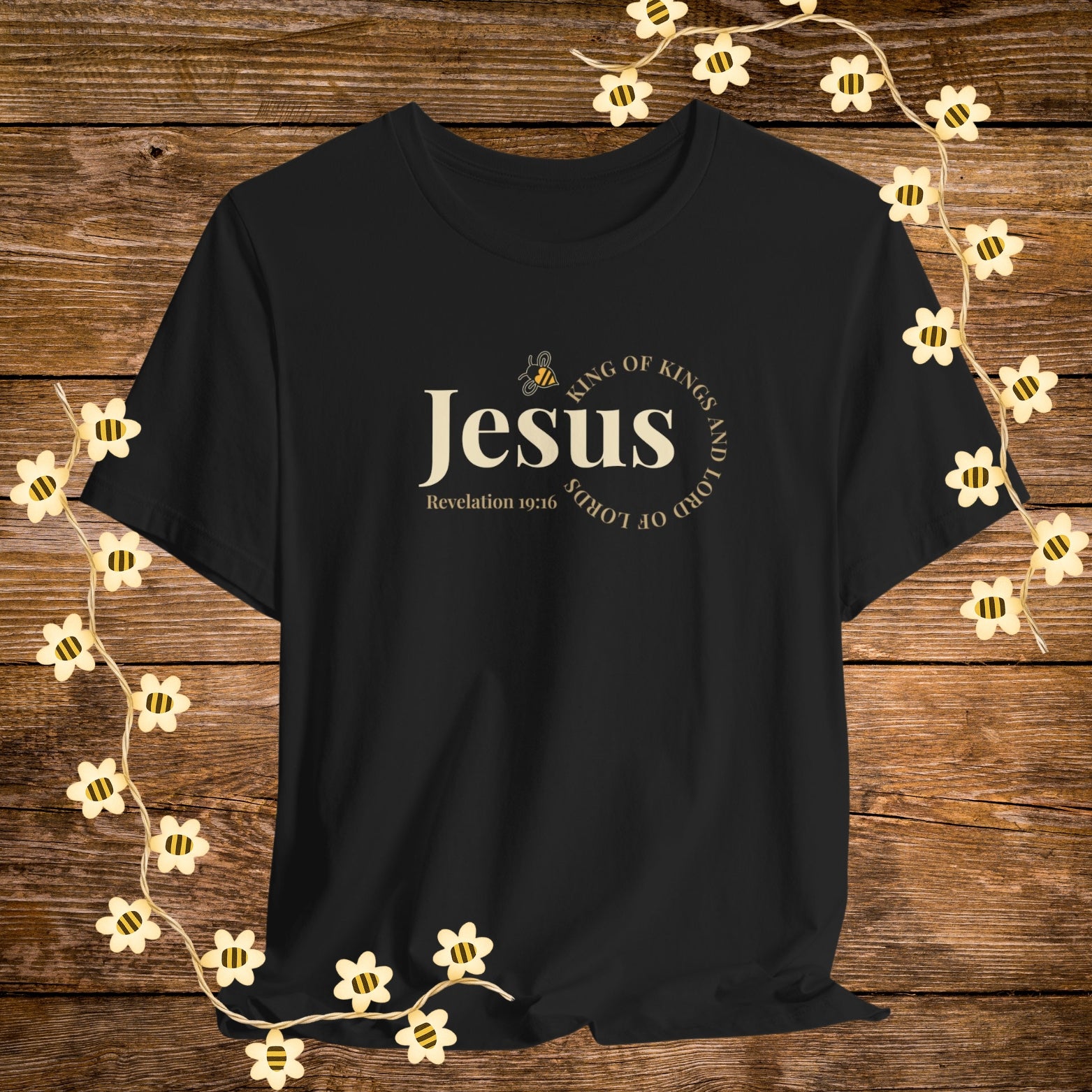 "Black Jesus – King of Kings Christian Shirt – Revelation 19:16 Bible Scripture Tee."