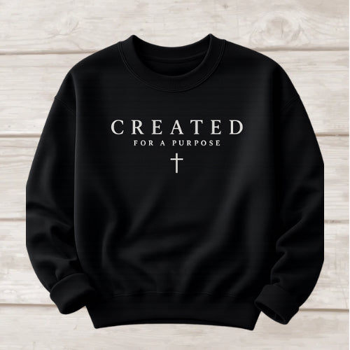 Created | For A Purpose Crewneck | Embroidered