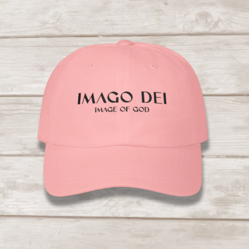 Imago Dei embroidered dad cap in Pink — Genesis 1:27 Christian hat by BEE Grace-full